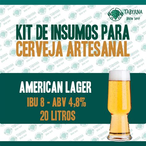 Kit De Insumos Receita De Cerveja Artesanal American Lager 20