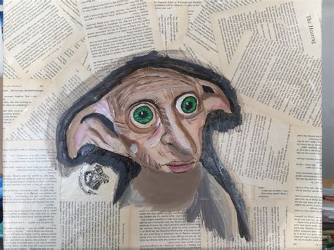 The Scumblings Of An Obsessive Artist The Making Of A Paper Mache Dobby From Harry Potter And