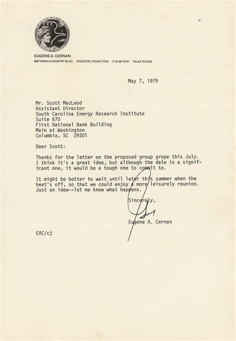 Neil Armstrong Gene Cernan And James Lovell Typed Letters Signed