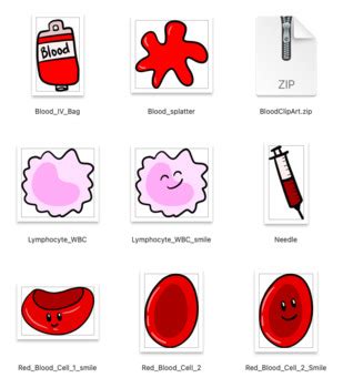 Blood Cells Clip Art - 18 PNG Commercial Use by Speedy Science | TPT