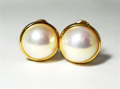 Vintage Mabe Pearl Earrings