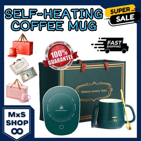 Lucky Ceramic Coffee Cup With Automatic Heating Pad 55°c Temperature