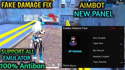 OB37 FREE FIRE AIMBOT PANEL PC FAKE DAMAGE FIXED PC PANEL HACK FREE