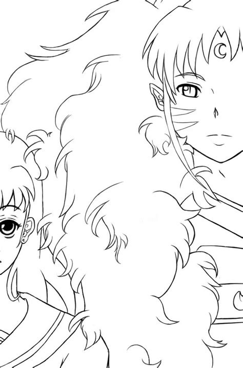 Sesshomaru And Kagome Outline By Kitsune516 On Deviantart