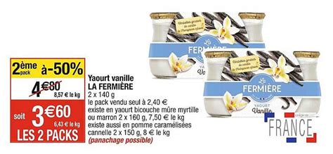 Promo Yaourt Vanille La Fermière chez Cora iCatalogue fr