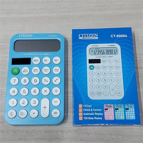 Jual Kalkulator Warna Citizen CT 6000ii Calculator 12 Digit Shopee