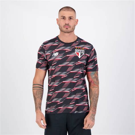 Camisa New Balance S O Paulo Pr Jogo Preta Futfanatics