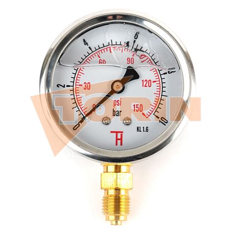 Pressure Gauge Bar Bottom Connection Glycerine Torin Parts