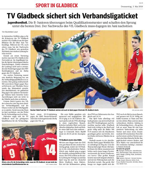 Waz Gladbeck Vfl Gladbeck Jugendhandball