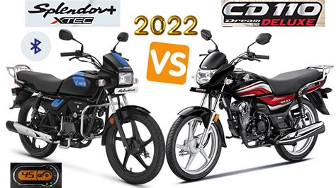 2022 Hero Splendor Plus Xtec VS Honda Cd110 Dream Mileage Top Speed