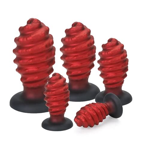 New Spiral Alien Anal Plug 5 Sizes Soft Huge Butt Plug Suction Cup Buttplug Xxl Anal