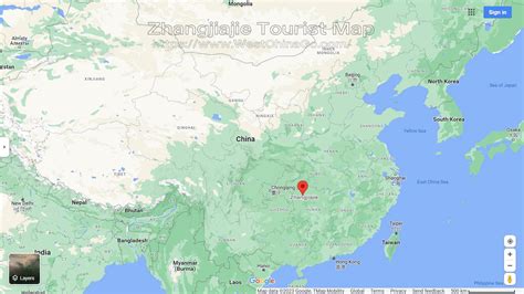 Zhangjiajie Tourist Map China Tours Westchinago