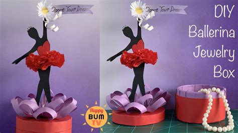 How To Make A Ballerina Jewelry Box Easy Diy Paper Craft Youtube