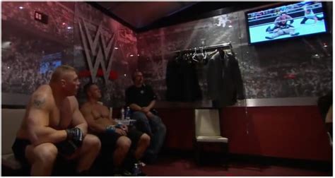 Wwe John Cena Brock Lesnar Backstage Watching The Undertaker At