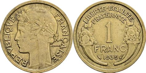 Frankreich 1 Franc 1939 Ss MA Shops