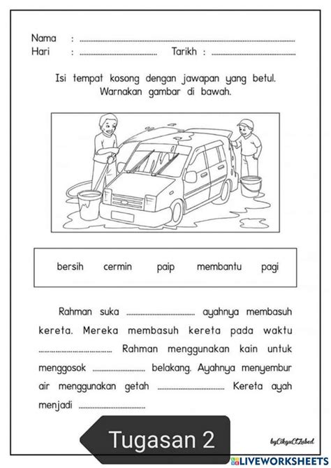 Kata Kerja Worksheet For Tahun 1 Worksheets Malay Language Tracing