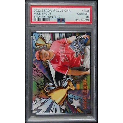 Mike Trout Stadium Club Chrome Trophy Hunters Rl Psa Ebay