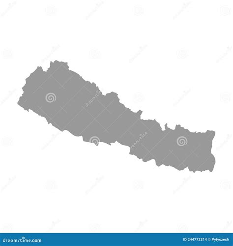 Nepal Vector Country Map Silhouette Stock Vector Illustration Of Land