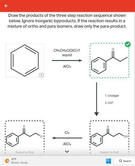 Solved Draw The Products Of The Three Step Reaction Sequence Chegg