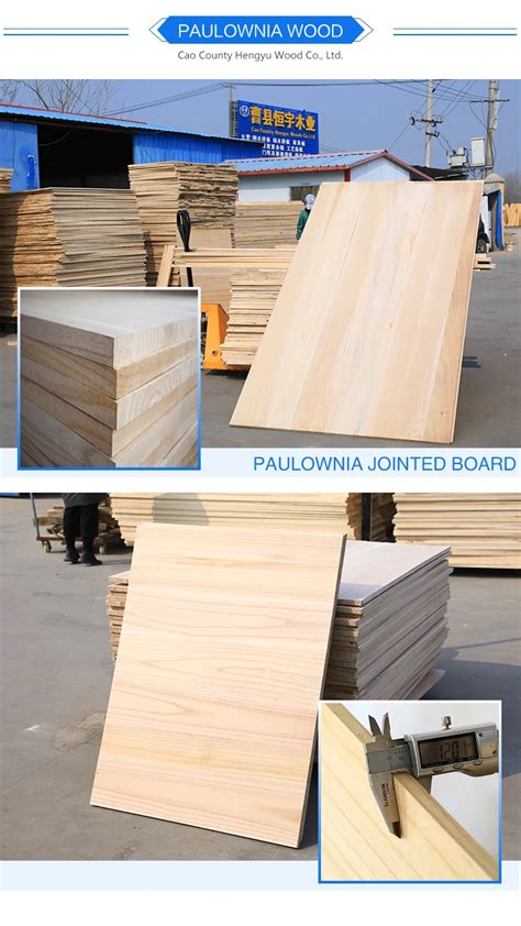 White Oak Paulownia Edge Glued Joint Paulownia Solid Wood Board Product