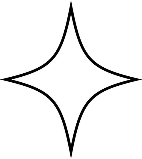 Star outline in black. 17035138 Vector Art at Vecteezy