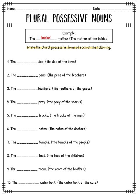 13 Plurals Vs Possessives Worksheets Free PDF At Worksheeto