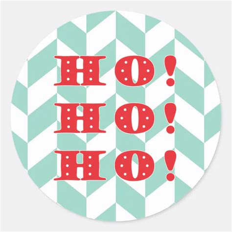 Christmas Ho Ho Ho Holiday Retro Sticker Zazzle