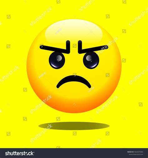 3d Bad Emoji Emoticon Illustration Cartoon Stock Vector Royalty Free