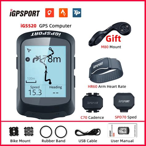 Igpsport igs520 gps sem fio ciclismo computador inteligente notificação