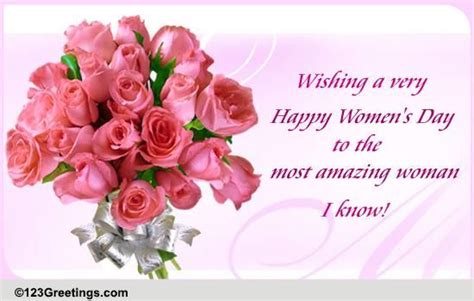 Wish Her With Roses On Womens Day Free Happy Womens Day Ecards 123