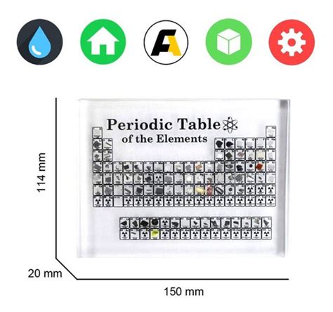 Tabla Periodica Elementos Quimicos Reales Muestras Capsula Meses Sin