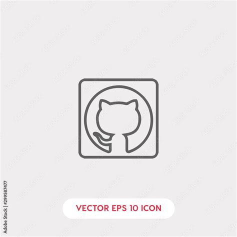 GitHub icon vector Stock Vector | Adobe Stock