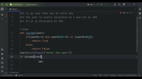 Python Leap Year Checker Code Implementation Youtube