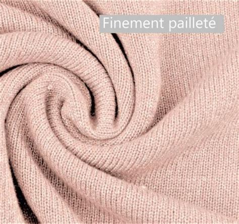 Tissu Maille Tricot Paillet Rose P Le Vendu Au M Trage Mercerie En