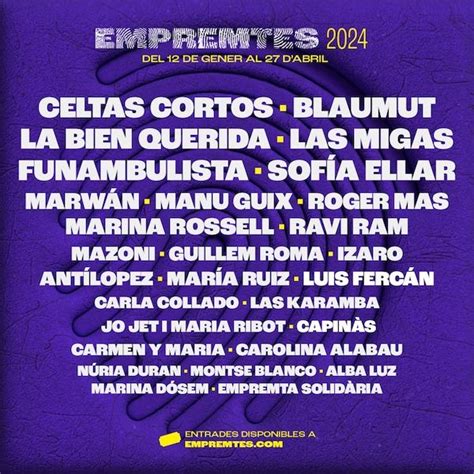 Festival Empremtes 2024 Cartel Completo Y Venta De Entradas