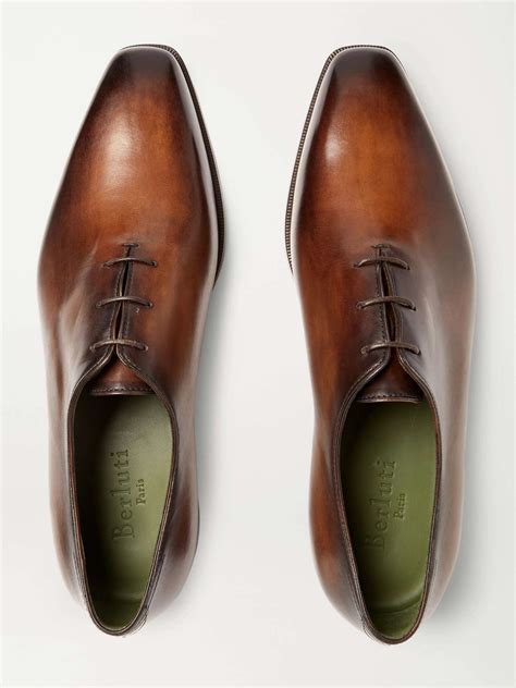 Brown Blake Whole Cut Venezia Leather Oxford Shoes Berluti Mr Porter