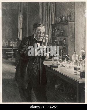 Louis Pasteur En El Laboratorio Trabajando En Hydrophobia