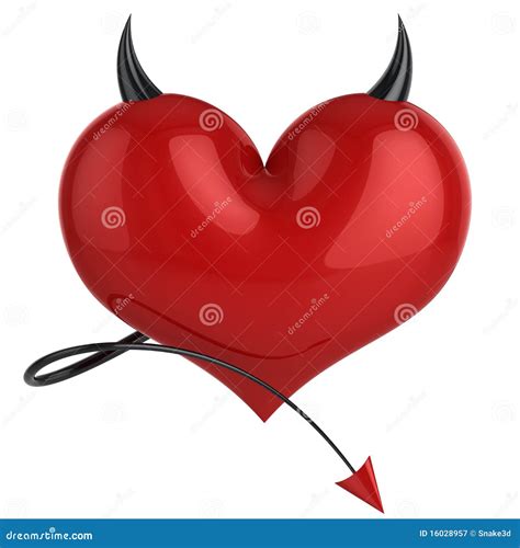 Devil Heart Fateful Love Concept Hi Res Stock Illustration