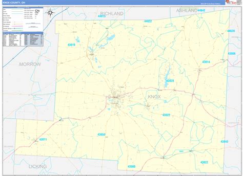 Knox County Zip Code Map