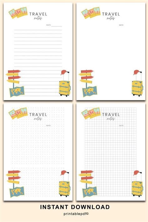 Travel journal template printable - statko