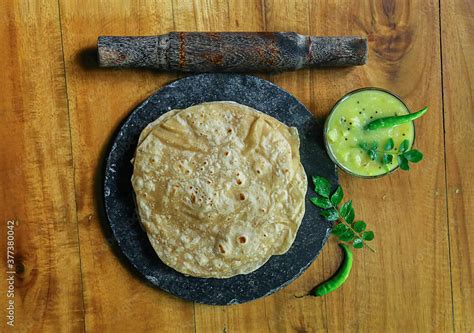 Indian Style chapati and Veg. curry on chapati table Stock Photo ...