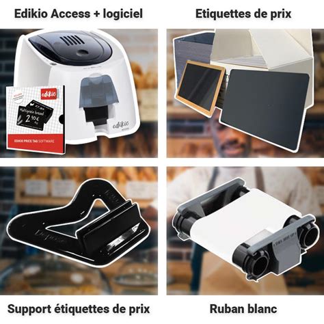 Edikio By Evolis Imprimante Carte Tiquette De Prix Access Flex