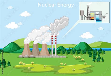 Diagram showing nuclear energy Stock Vector | Adobe Stock