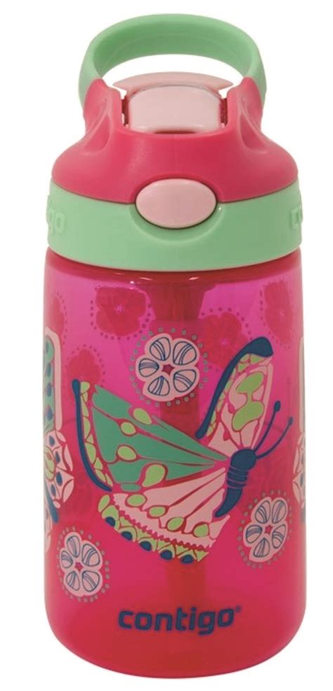 Contigo Gizmo Flip Pink Butterfly Drink Bottle Australia