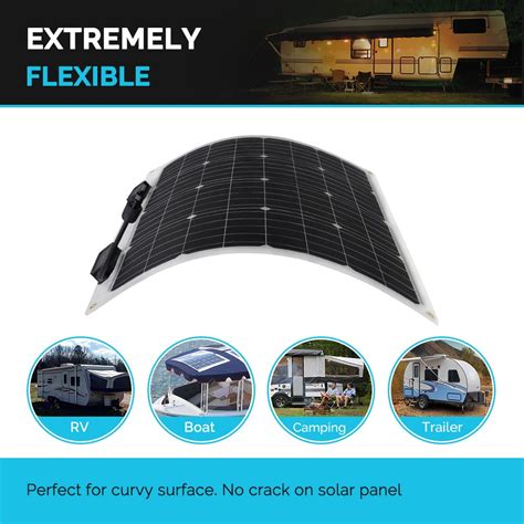 Renogy Flexible Solar Panel 50 Watt 12 Volt Monocrystalline Semi