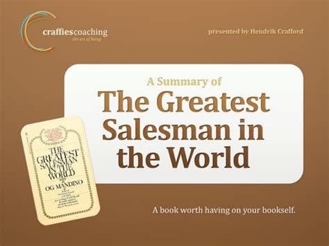 The Greatest Salesman by OG MANDINO