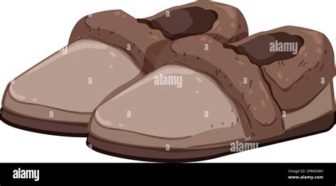 Cozy Woman Slippers Cartoon Vector Illustration Stock Vector Image