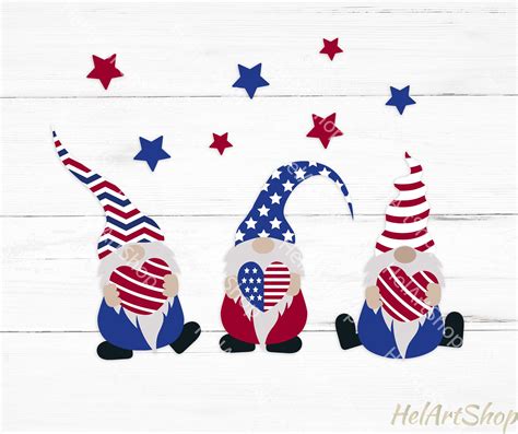 Patriotic Gnomes Svg Th Of July Svg Independence Day Svg By