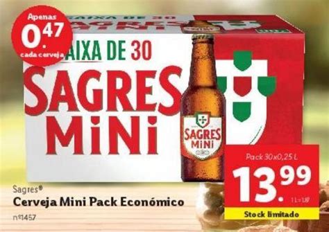 Promoção Cerveja sagres mini em Lidl