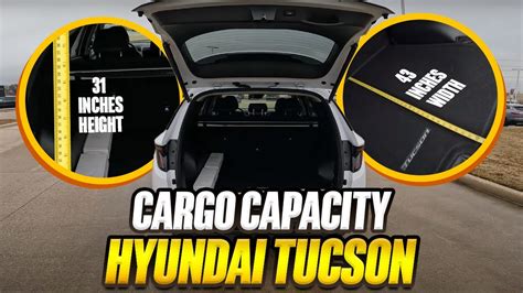 2023 Hyundai Tucson True Cargo Capacity Given In Inches YouTube